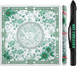 Mahjong Mat for Table 33x33 Inch, No-Crease,Anti-Slip,Noise-Reducing American Mahjong Mat, Mahjong Table Mat with Carry Bag, Neoprene Mahjong Mat for Poker, Card, Board (Green)