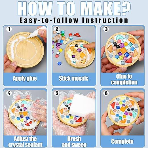 Mosaic Crystal Grout – Ultimate Grouting Solution & DIY Craft Essential for Mosaic Tile Projects, Handmade Art, & Home Decor (17.6oz)