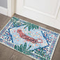 Tropical Jungle Rugs, 2x3 Faux Wool Botanical Boho Throw Rugs for Bathroom Kitchen Small Indoor Entryway Rug Modern Vintage Distressed Hippie Indian Accent Floor Mat Non-Slip Washable
