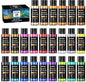 ARTME Metallic Acrylic Paint Set, 24 Metallic Colors in 2 oz/60ml Bottles, Metallic Shining Acrylic Paint, Rich Pigments Paint Perfect for Artists, Beginners on Canvas, Rocks, Wood, Fabric, Ceramic