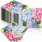 60 Pcs Hydrangea Cocktail Paper Napkins 6.5 x 6.5 Inches Disposable Paper Napkins Dessert Beverage Napkin for Decoupage Luncheon Napkin for Party Wedding Birthday Party