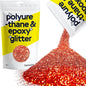 Hemway Polyurethane & Epoxy Resin Glitter 100g / 3.5oz Metallic Crystal Flake Additive for Flooring Jewelry Tumblers Glass Pigment - Fine (1/64" 0.015" 0.4mm) - Red Holographic
