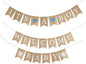 MEEDEE Welcome Baby Banner - It's A Boy Burlap Shower Decorations, Rustic Hanging Bunting for Safari Theme, 3 Pieces
