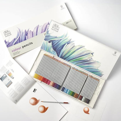 Winsor & Newton Studio Collection Artist Pencils, Colour Pencil Box Set, Set of 50