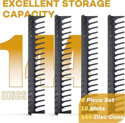 Funturbo Video Game Storage Wall Mount Game Case Holder, Metal Wall Mounted Media Storage Shelves for PS, Xbox, Switch Game Organizer (8-Pack)
