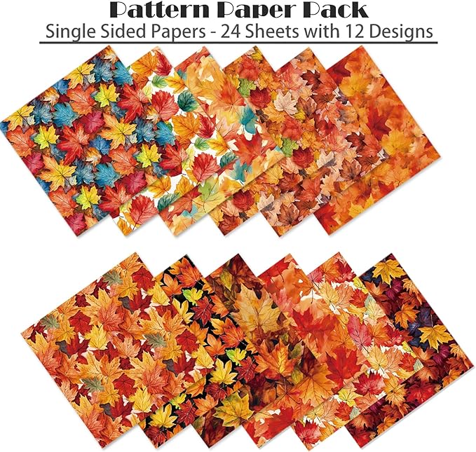 YASMEN 6"x6" Scrapbook Paper Pad - 24 Sheets of Patterned Cardstock for Card Making, Scrapbooking, Junk Journal, DIY Gift Cards - Single-Sided Decopodge Decorative Craft Paper