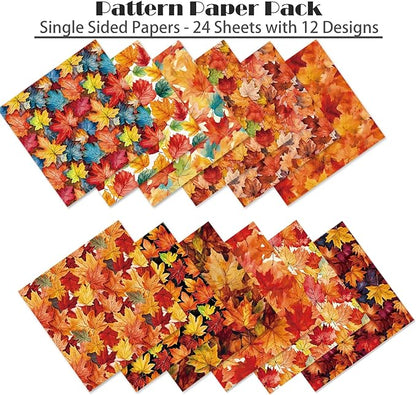 YASMEN 6"x6" Scrapbook Paper Pad - 24 Sheets of Patterned Cardstock for Card Making, Scrapbooking, Junk Journal, DIY Gift Cards - Single-Sided Decopodge Decorative Craft Paper