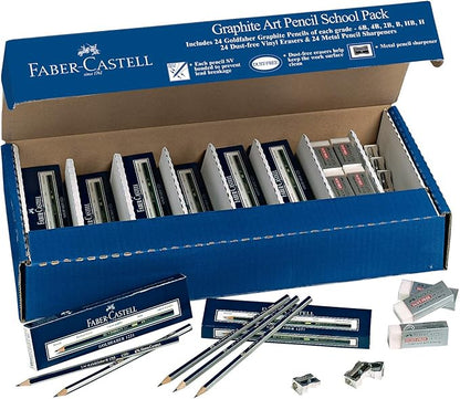 Faber-Castell Goldfaber Sketching Pencil Set - School Pack, Set of 144