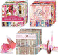 Origami 6x6 Paper Kit 150 Sheets 150 Vivid Colors Double Sided Same Printed Traditional Patterns Square for Arts Crafts Projects Japan Traditional Chiyo.Flower