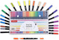 Incraftables Dual Tip Markers (24 Colors) – Adult Coloring, Brush Tip & Fine Tip Markers for Adult Coloring Books, No Bleed Dual Brush for Kids & Adults