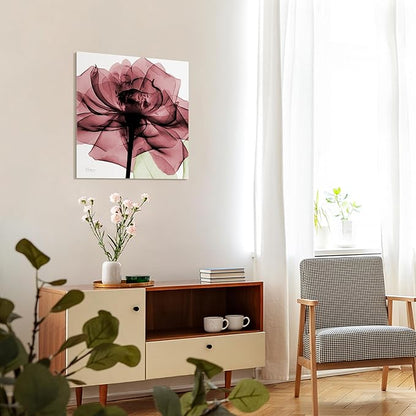 Empire Art Direct Frameless Free Floating Tempered Glass Panel Graphic Wall Art Ready to Hang, 24" x 24", Chianti Rose II
