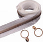 Leekayer #5 Rose Gold Metallic Teeth Nylon Coil Zippers by The Yard Bulk 10 Yards White Zipper Tape with 25pcs Rose Gold Ring Pull Sliders for DIY Sewing Tailor Craft Bag(White)