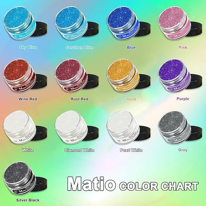 Matio Blue Mica Powder for Epoxy Resin, 1.8oz/ 50g Pearlescent Effect Mica Powder Natural Color Pigment for Soap Making, Bath Bomb, Candle Dye, Resin Craft, Paint, Nails Art, Jewelry, Slime Pigment