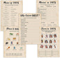 50th Birthday Party Games, Born in 1975 Games Bundle, Set of 5 Activities for 10 Guests, Birthday Party Supplies for Adults, Pack of 50 Cards