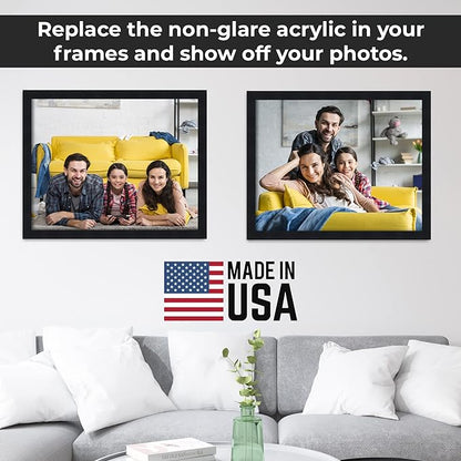 Non-Glare Acrylic Replacement for 5.5x8.5 Picture Frame, Replacement Plexiglass for 5.5x8.5 Photo Frame, UV-Resistant Non-Glare Acrylic Cover Sheet
