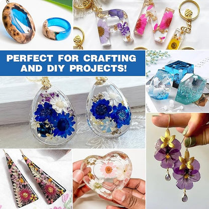 300g UV Resin kit, Crystal Clear Hard, Premixed UV Epoxica Resina Fast Curing Sunlight Activated with Casting Tools for Beginners Jewelry Making, DIY Art Crafts, Coating