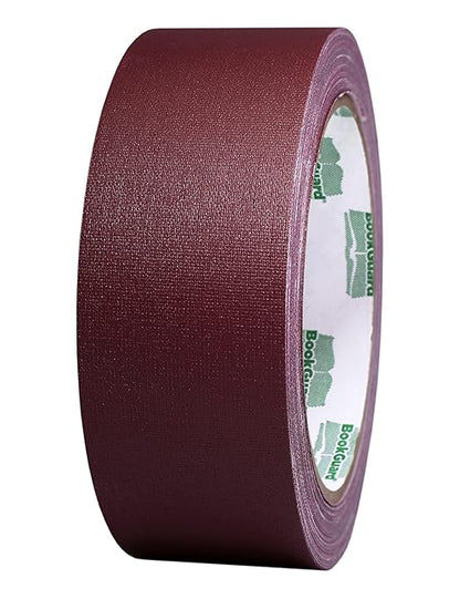 BookGuard 1-1/2 Inch Vinyl-Coated Cotton Cloth Bookbinding Repair Tape, 15 Yard Roll, Burgundy