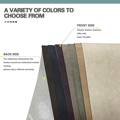 Azobur Sofa Fabric Repair Patch - Self-Adhesive Microfiber Patch for Couch, Multicolor