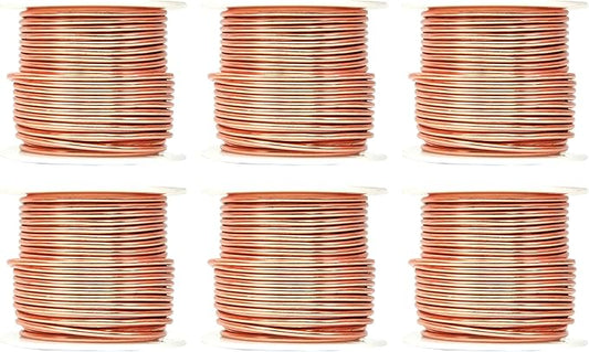 Mandala Crafts 12 Gauge Anodized Aluminum Craft Wire for Jewelry Making - 276 FT Colored Flexible Rose Gold Combo Wire - Bendable for Bonsai Armature Crafting Sculpting