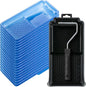 Bates- 4 Inch Paint Tray Set, 22 pcs, 1x 4 Inch Paint Roller Tray, 20x Disposable Plastic Liners & 1x Roller Frame, Black & Blue