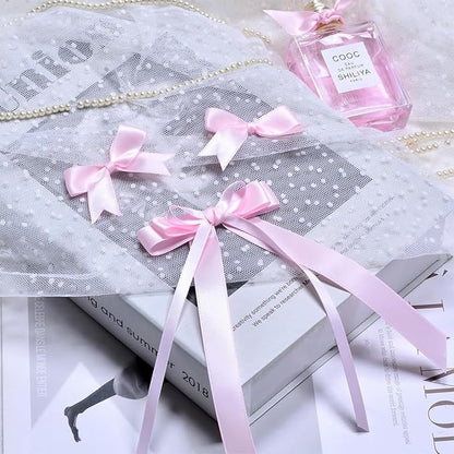 3/8" x 100 Yards Light Pink Polyester Satin Ribbon Single Faced Bulk Fabric Ribbons for Gift Wrapping, Crafting and DIY Projects, Scrapbooking, Bows and Card Making