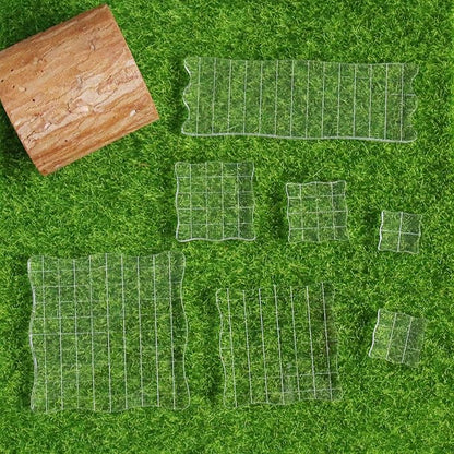 4Pcs Clear Acrylic Stamp Blocks Set, Acrylic Stamping Blocks Tools Clear Stamps with Grid Lines for Photography Props Scrapbooking Crafts Card Making