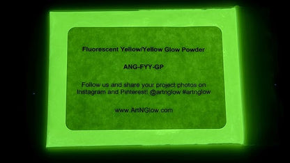 Glow in The Dark Pigment Powder - Neutral and Fluorescent Color for Art Painting, Fine Art, Nail Art Paint, and DIY Crafts - Long Lasting 10+ Color Options - Fluorescent Yellow - (30 Grams/1 Ounce)