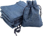 Palmhomee Pack of 25 Navy Blue Burlap Gift Bags with Drawstring Linen Pouches (2.8x3.6 Inch) for Wedding, Birthday, Party Favors and DIY Craft