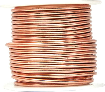 Mandala Crafts 12 Gauge Anodized Aluminum Craft Wire for Jewelry Making - 276 FT Colored Flexible Silver Copper True Blue Brown Red Kelly Green Wire - Bendable for Bonsai Armature Crafting Sculpting