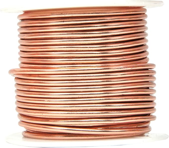 Mandala Crafts 12 Gauge Anodized Aluminum Craft Wire for Jewelry Making - 276 FT Colored Flexible Silver Copper True Blue Pink Ice Blue Green Wire - Bendable for Bonsai Armature Crafting Sculpting