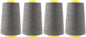 Mandala Crafts 4 Pack of Serger Threads Cones Spools - 40S/2 24000 Yards Polyester Dark Gray Threads for Sergers Machine and Overlock Quilting Sewing Machine
