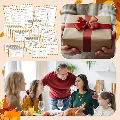 Thanksgiving Day Friendly Feud Game with 2 Answer Buzzers, Fall Holiday Feud Cards for Family Game Night Fun Trivia Quiz for Autumn Pumpkin Party Office Class Groups Team Building