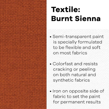 Jacquard Textile Color Paint BRNT SIENN, Burnt Sienna