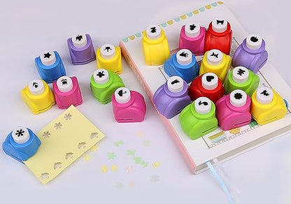 Craft Punches 20pcs, Katfort Hole Punch Shapes 20 Patterns, Craft Hole Punch Shapes, Shape Paper Punch Set for Crafts for Adults for DIY Scrapbooking Nail Art Craft Punchers Supplies