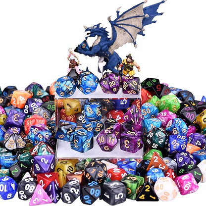 DND RPG Dice Sets 30 x 7 Polyhedral Dice (210pcs) for Dungeons and Dragons Tabletop Role Playing Adventure Games, with a Large Drawstring Bag