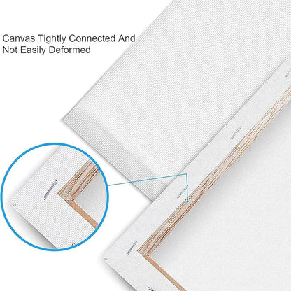 ESRICH Stretched Canvas for Painting 11x14 Inch, 36 Pack Blank Canvas -5/8 in Profile Primed Cotton White Canvases for Painting for Oil & Acrylic Paint
