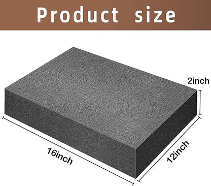 DECOHS 4 Pcs Pick and Pluck Foam- 16 x 12 x 2 Inch Pick Apart Foam Insert- Pluck Pre Cube Sheet Foams with Bottom Use for Board Game Box Cases Storage Drawer