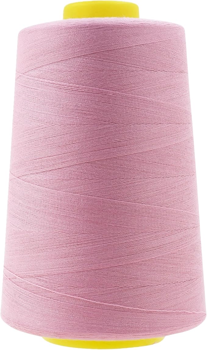Mandala Crafts 4 Pack of Serger Threads Cones Spools - 40S/2 24000 Yards Polyester Dusty Rose Threads for Sergers Machine and Overlock Quilting Sewing Machine