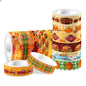 12 Rolls Thanksgiving Washi Tape Set, Maple Leaf Patriotic Decorative Paper Stickers Tape, Patriotic Packing Tape Decorative Tape for Thanksgiving Gifts Wrapping, DIY Art Crafts, Wrapping Decor
