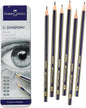 Faber-Castell Graphite Sketch Pencil Set - 6 Graphite Pencils (2H, HB, B, 2B, 4B, 6B), Drawing Pencils and Sketching Supplies
