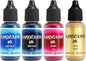 Alcohol Ink Set #2: Matched Color Combination of Alcohol Inks, 4 pcs. 0.51 fl oz (15 ml) Each