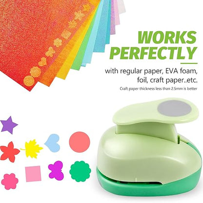 UCEC Craft Hole Punch, 9 Pcs 5/8 Inch Paper Punches for Crafting Hole Punch Shapes Hole Puncher for Crafts, Different Shape Crafting Designs for Crafting & DIY Projects