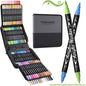 80 Colors Acrylic Paint Markers, Waterproof Dual Tip Acrylic Paint Pens with Brush and Fine Tip, Markers Set for Paper, Rock, Wood, Canvas, Glass, Ceramic and DIY Crafts Making Art Supplies