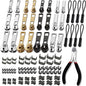 105 Pieces Zipper Repair Kit #3#5#8, Zipper Replacement with Install Plier for Repairing Coats, Jackets, Tents, Backpacks, Sleeping Bag, Luggage
