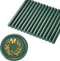 Yoption 15 Pieces Olive Green Glue Gun Sealing Wax Sticks for Wax Seal Stamp, Great for Wedding Invitations, Envelopes, Cards, Christmas Gift Ideas, Wine Packages (Olive Green)