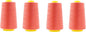 Mandala Crafts 4 Pack of Serger Threads Cones Spools - 40S/2 24000 Yards Polyester Coral Threads for Sergers Machine and Overlock Quilting Sewing Machine