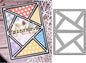 Cutting Dies Metal Stencils Scrapbooking Tools Flowers Lace Frame DIY Embossing Template for Paper Card Making Album Arts Crafts Supplies (Triangle frame-10.1x14cm)