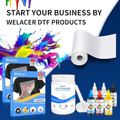 DTF Ink White 500ml - Premium Heat Transfer Ink Conversion Kit Refill for I3200, XP600, R1390,L1800, ET2800 ET8500 R2400, L800, 1430, P400, P800, XP-15000 All DTF Printers,for DTF Film