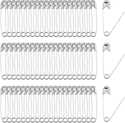 200 PCS 1.1 Inch Heavy Duty Silver Metal Sewing Pins for DIY Crafts Jewelry Making Baby Clothing, Nickel Plated