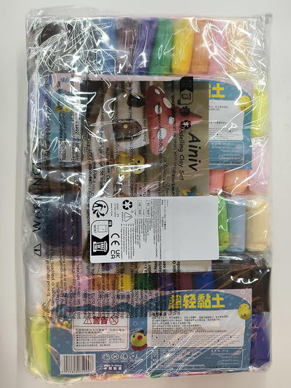 Ainiv Air Dry Clay Kit, 72 Colors DIY Model Magic Clay for Kids, Modeling Clay with 6 Sculpting Tools, Safe and Non-Toxic, Ultra Light Arts and Crafts Kits for Boys Girls, Best Gifts for Kids